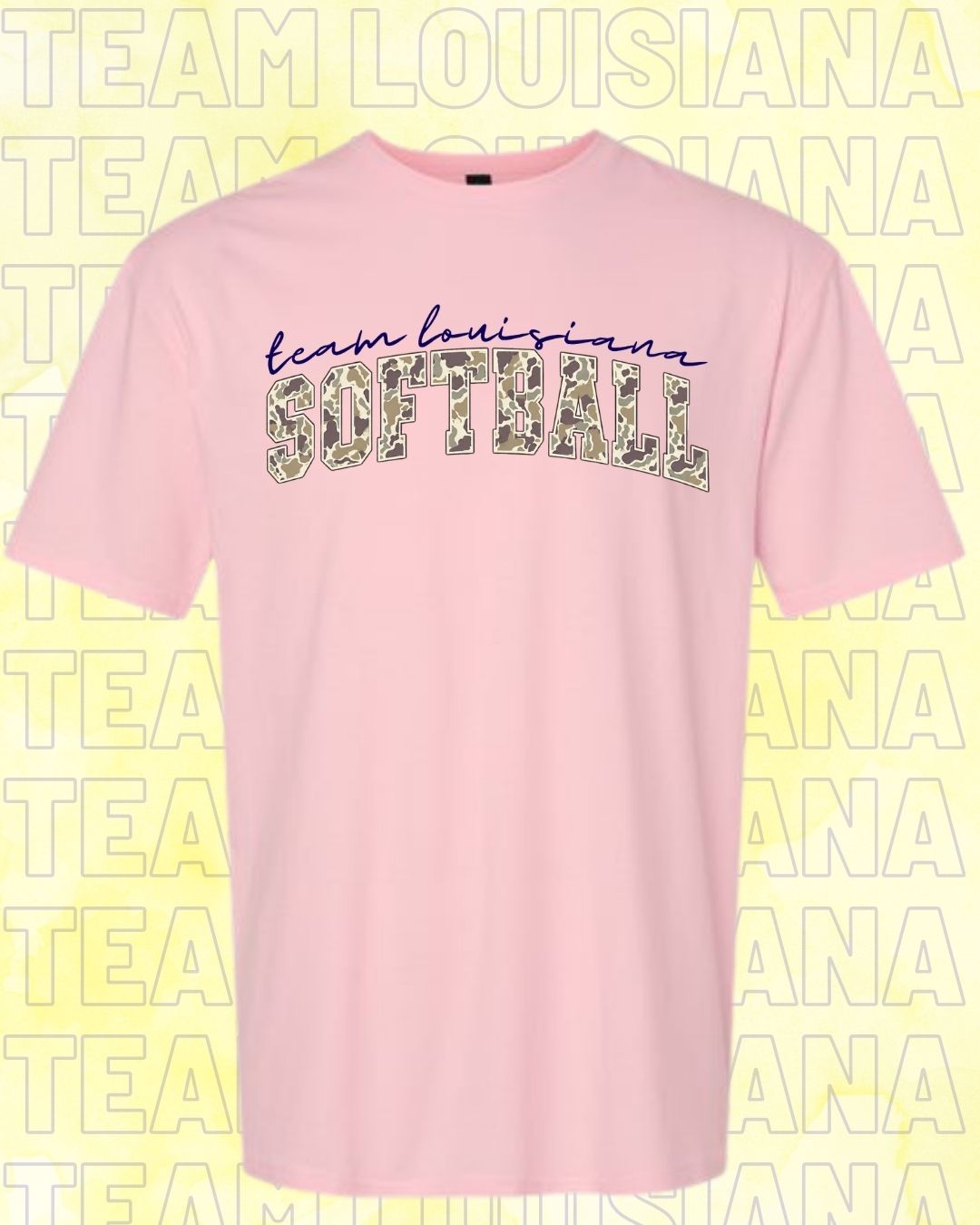 ADULT Team Louisiana camo softball