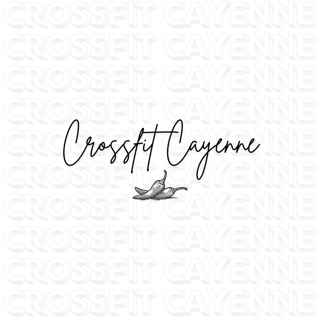 Crossfit Cayenne SImple Logo Cursive Splatter Sticker