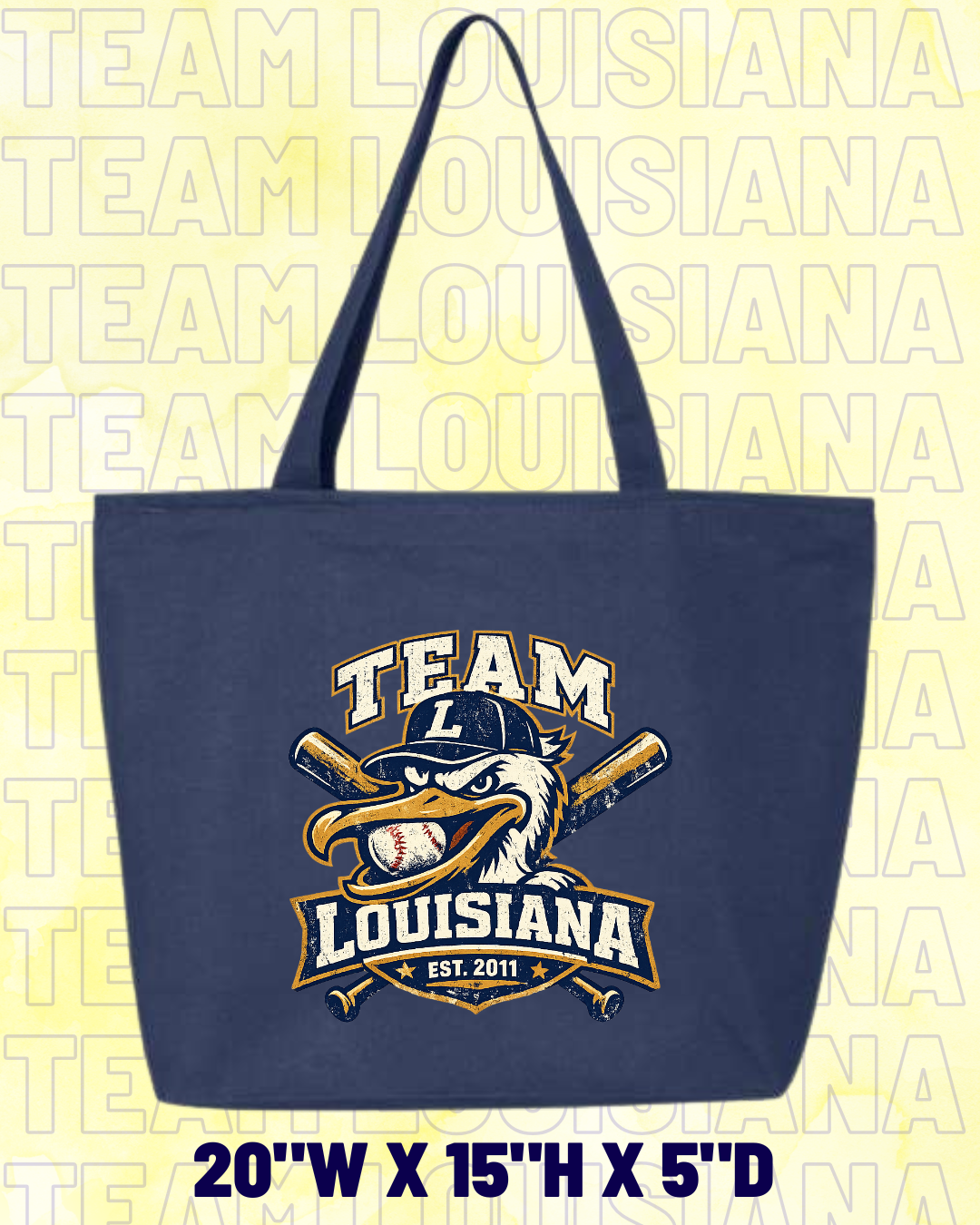 Team Louisiana Tote Pelican