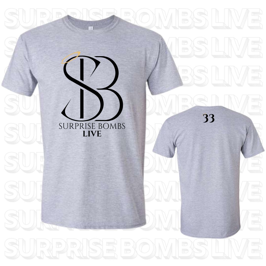 Grey Black Surprise Bombs Live Tshirt