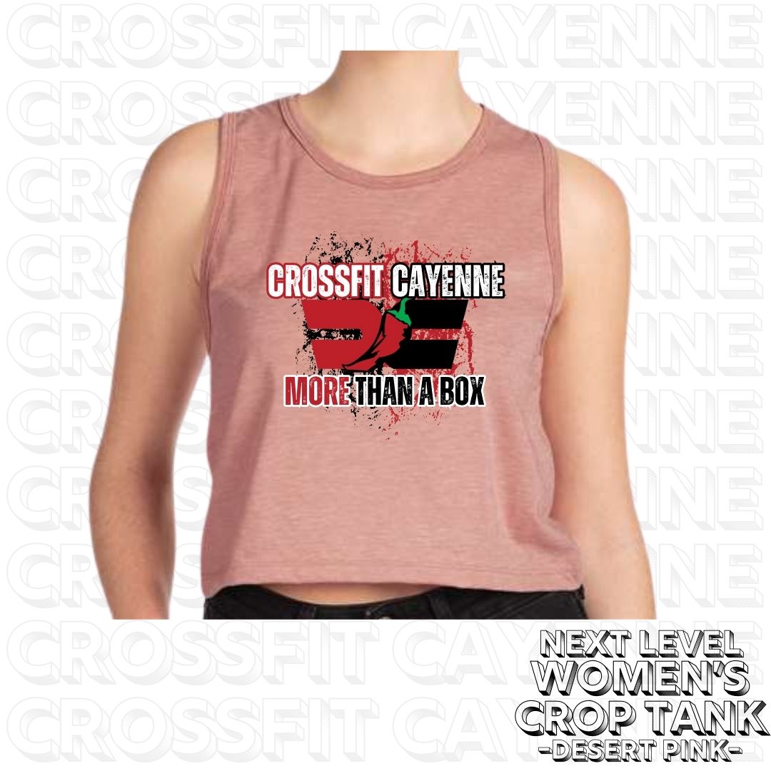 Crossfit Cayenne Grunge Women's Next Level Crop Tank