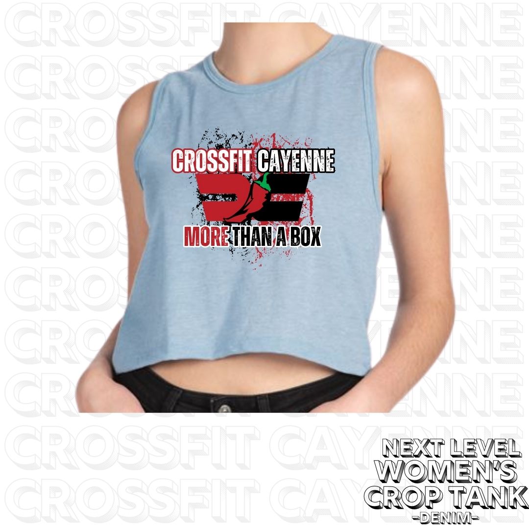 Crossfit Cayenne Grunge Women's Next Level Crop Tank