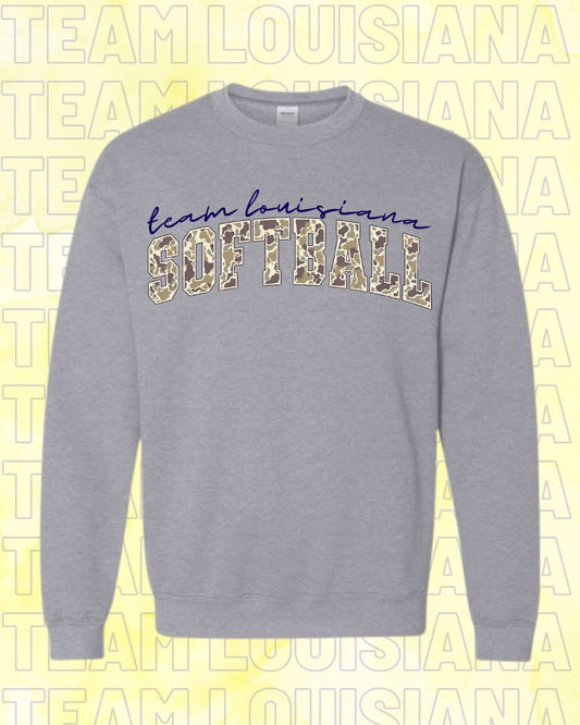 YOUTH Team Louisiana Camo Softball