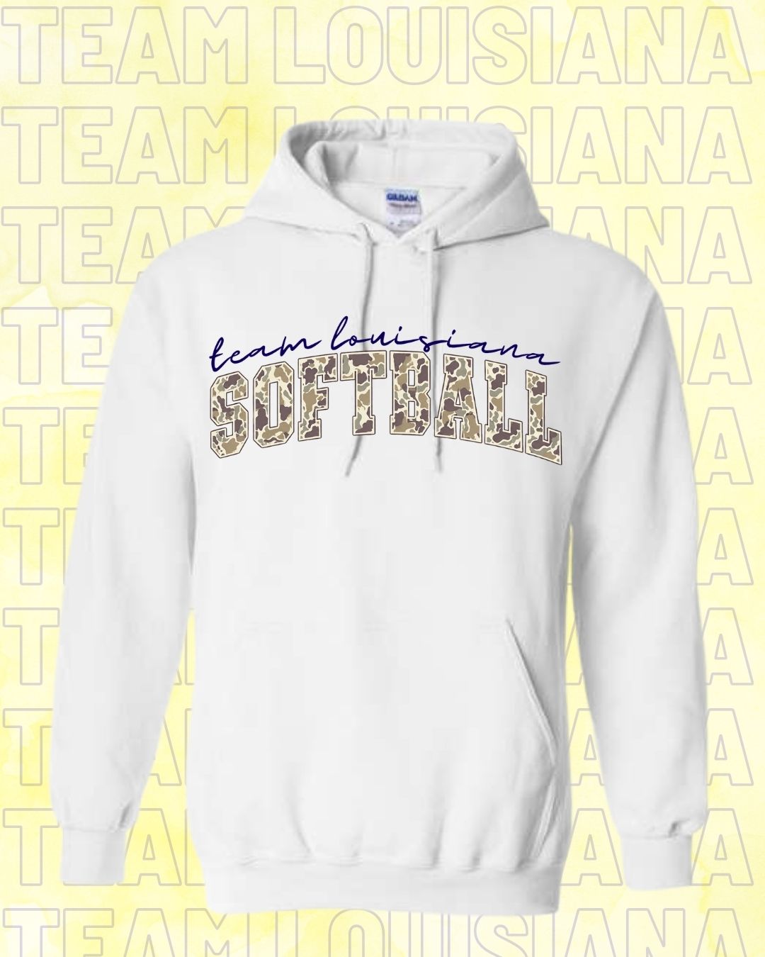 ADULT Team Louisiana camo softball