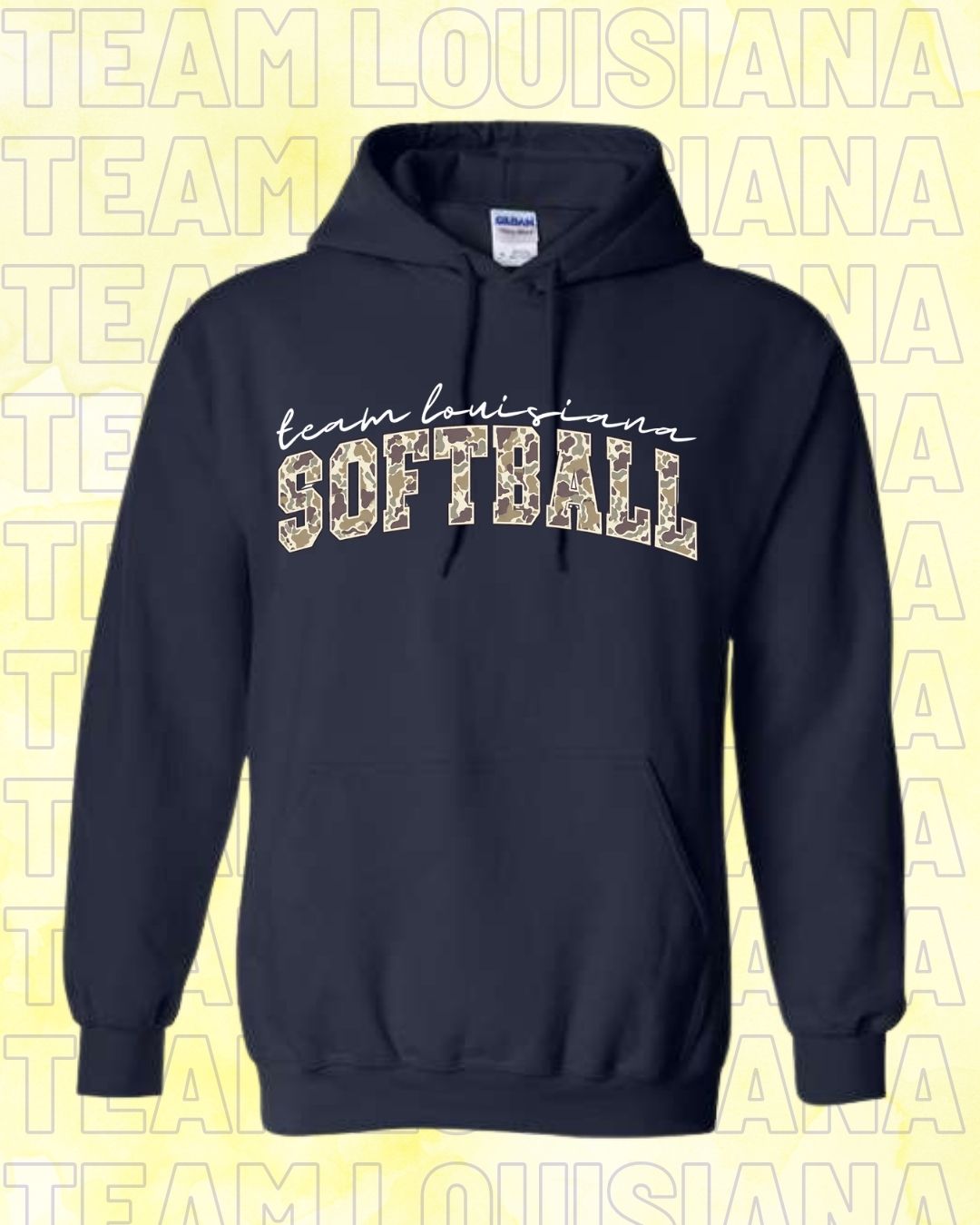 ADULT Team Louisiana camo softball