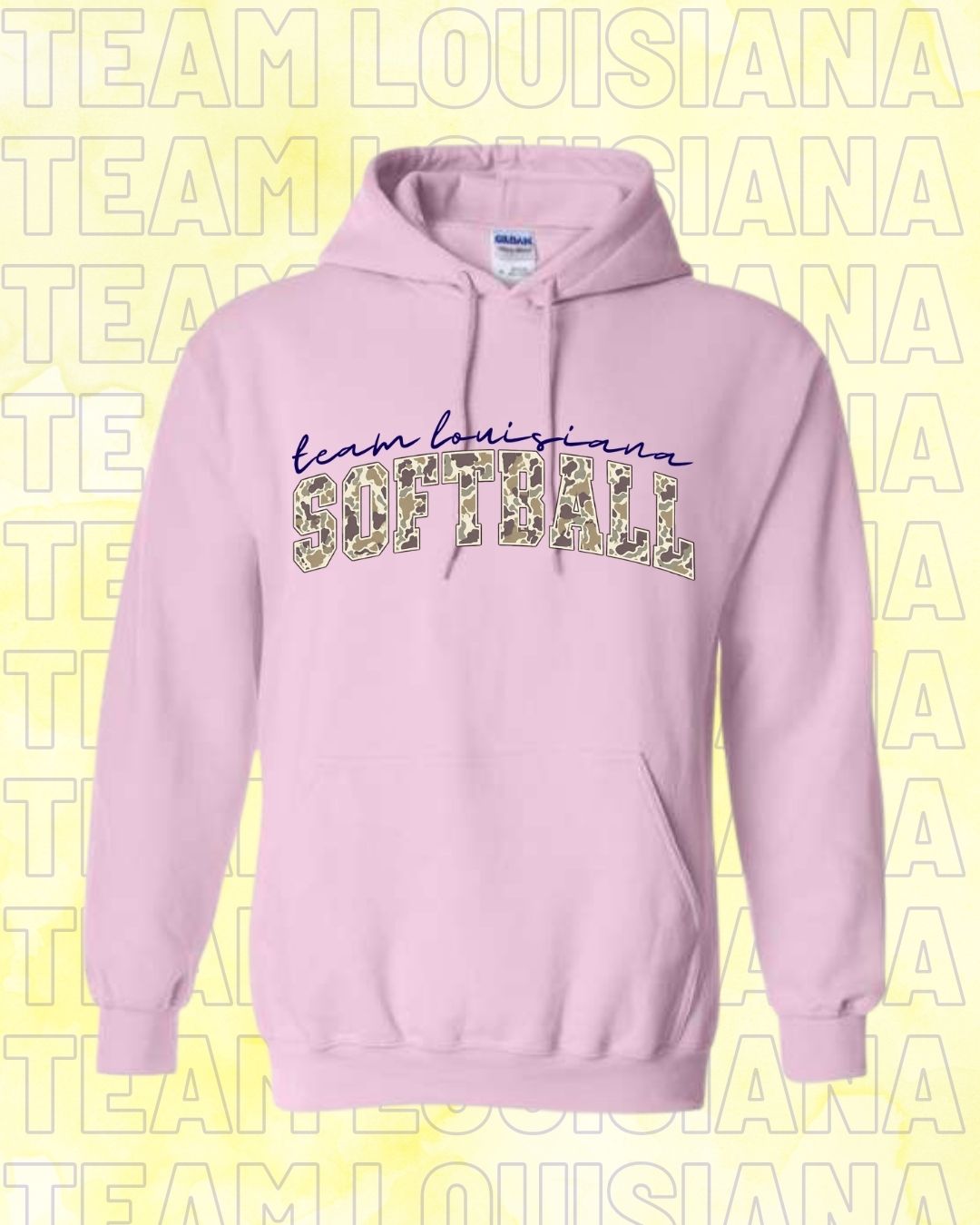 ADULT Team Louisiana camo softball