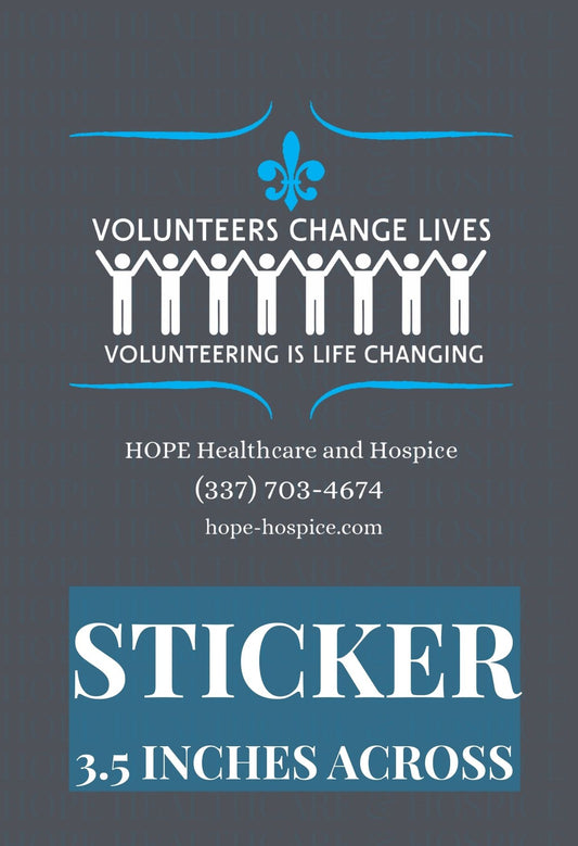 Volunteers Change Lives Sticker