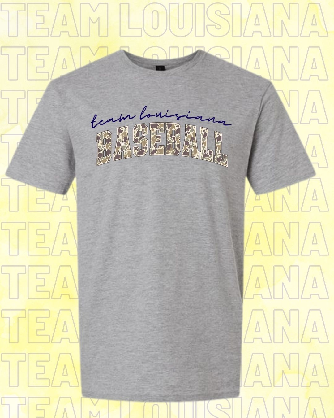 ADULT Team Louisiana camo baseball