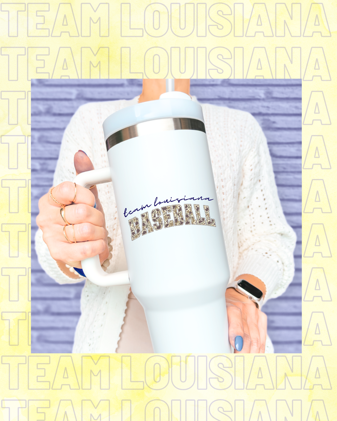 Camo Team Louisiana Tumbler