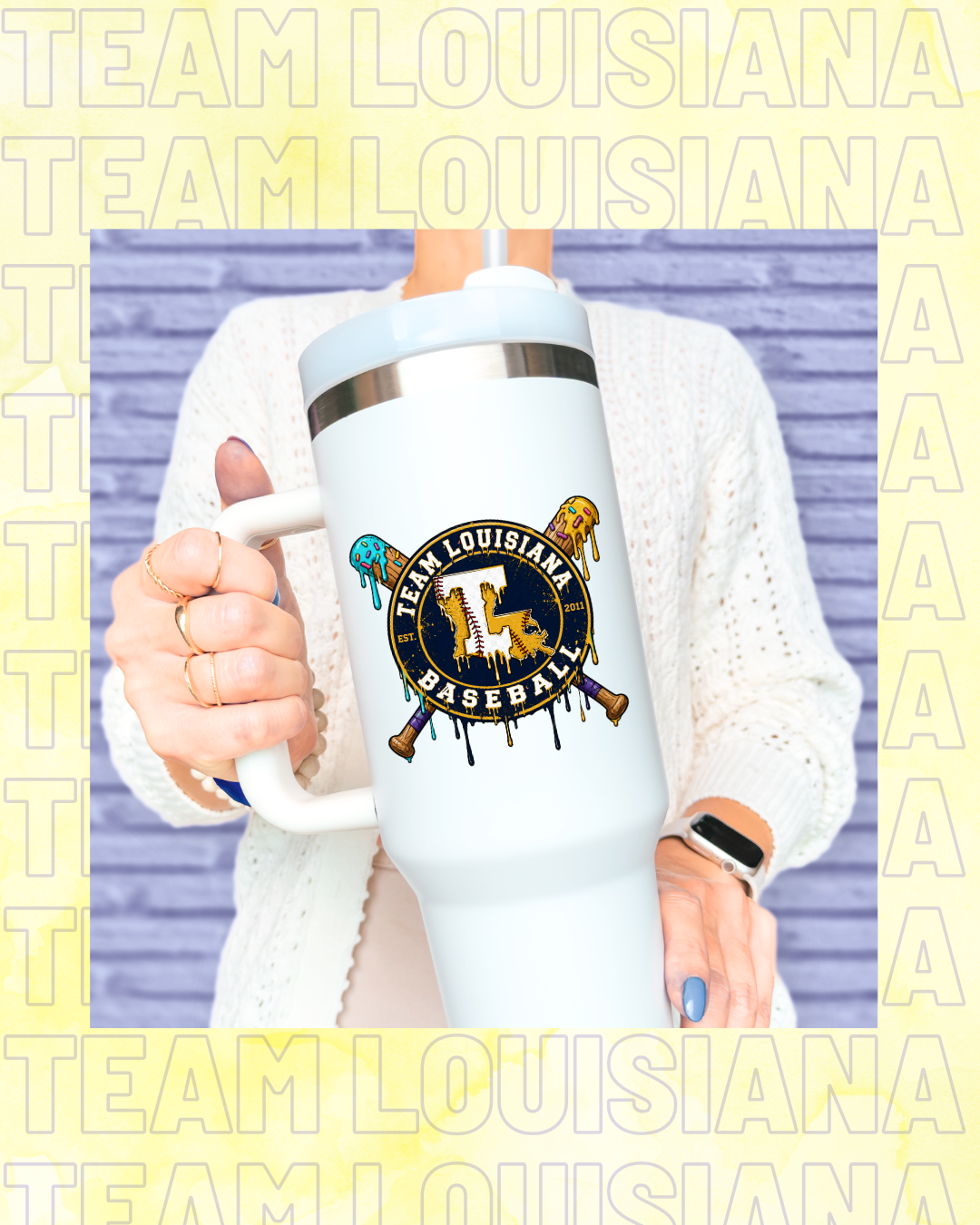 Team Louisiana Drip Tumbler