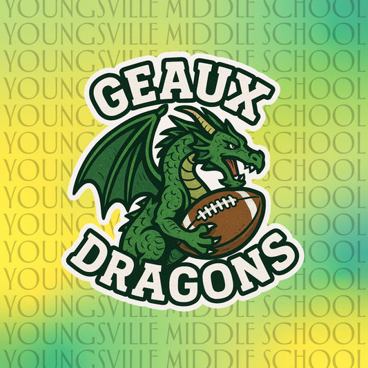 YMS Sticker-Geaux Dragons-Football