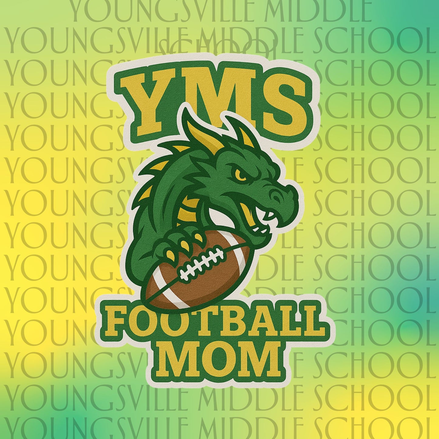 YMS Sticker-Football Mom