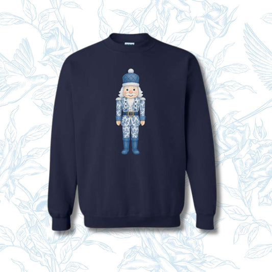 Blue Toile Nutcracker