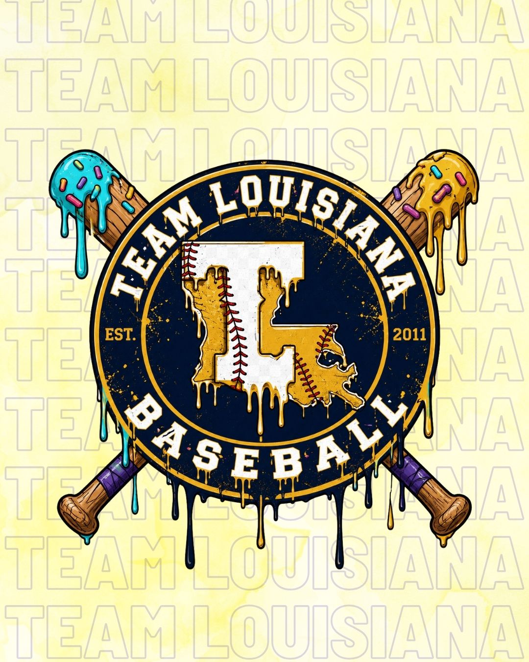 Team Louisiana Sticker- Drip