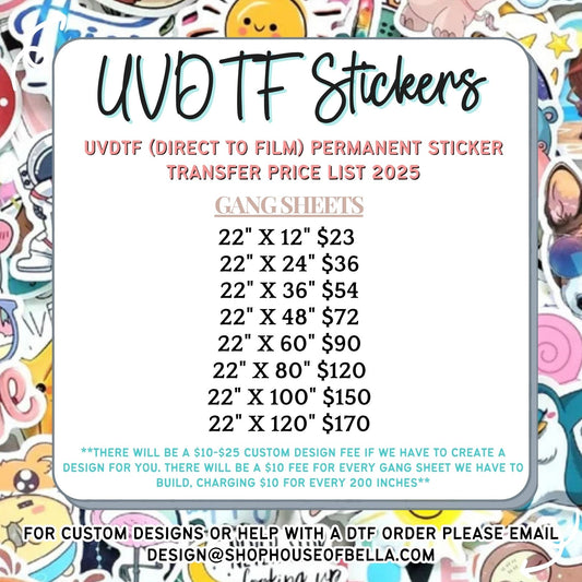 UV DTF Gang Sheets