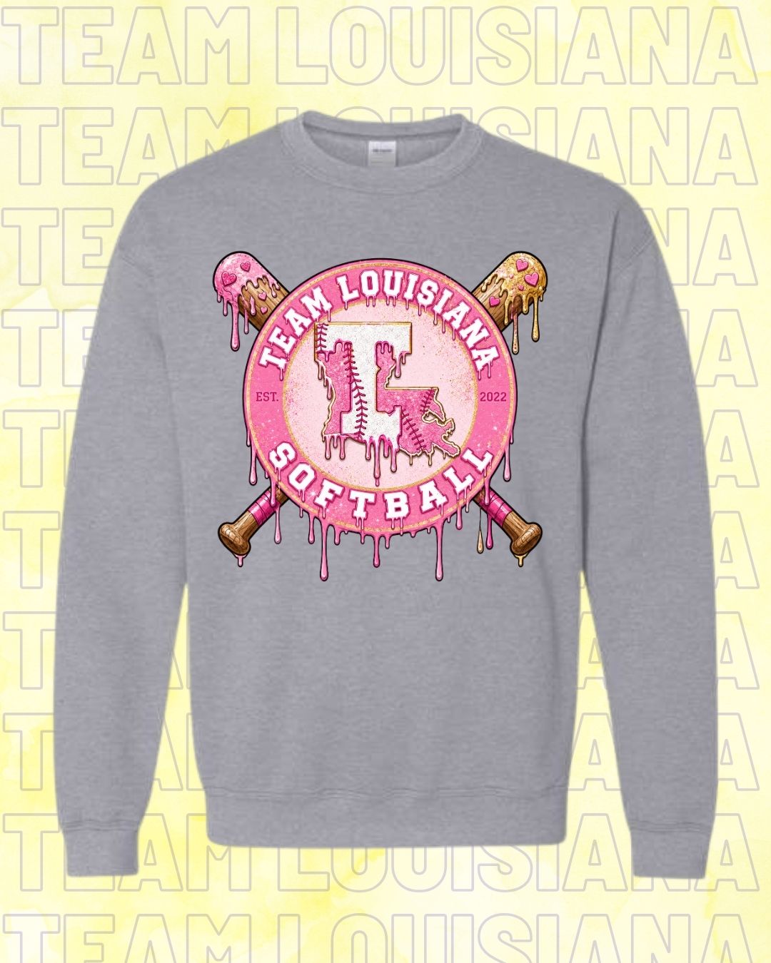 ADULT Team Louisiana Pink Drip