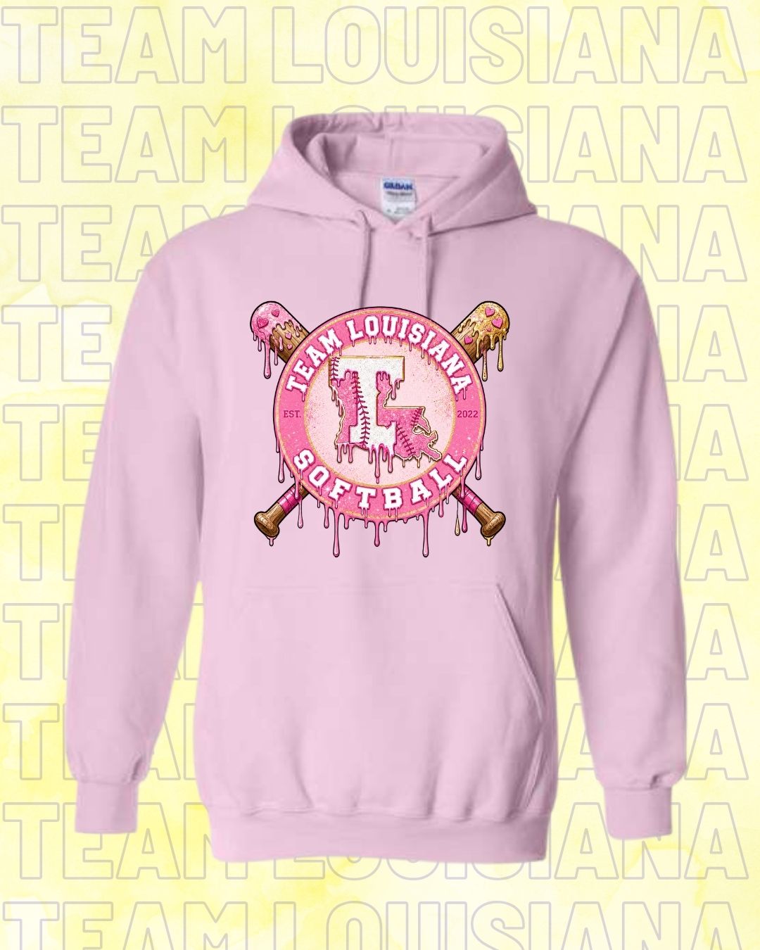 ADULT Team Louisiana Pink Drip