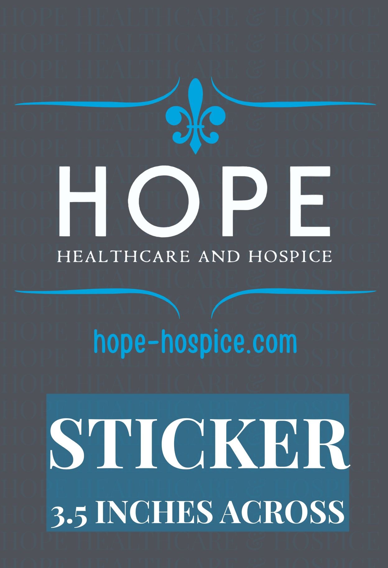 Hope Blue & White Logo Sticker – House of Bella LLC