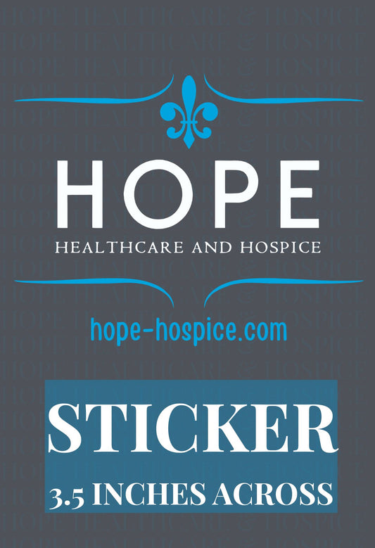 Hope Blue & White Logo Sticker