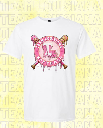 ADULT Team Louisiana Pink Drip