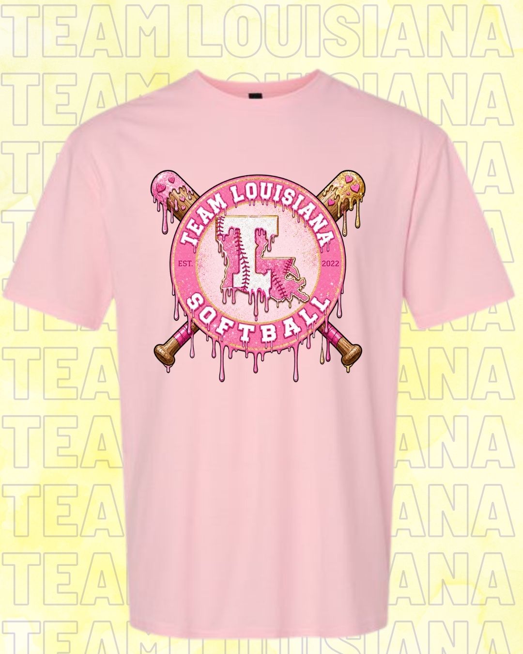 ADULT Team Louisiana Pink Drip