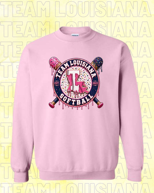 YOUTH Team Louisiana Pink & Navy Drip
