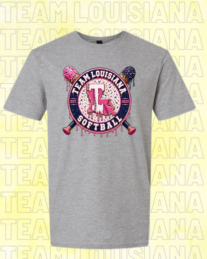 TODDLER Team Louisiana Pink and Navy Drip