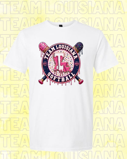 TODDLER Team Louisiana Pink and Navy Drip