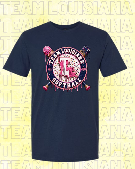 TODDLER Team Louisiana Pink and Navy Drip