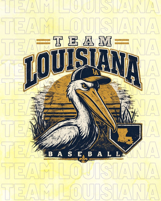 Team Louisiana Sticker- Grunge