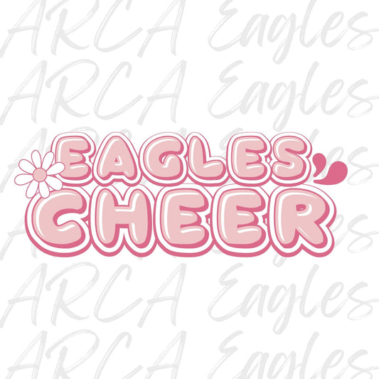 Pink Eagles Cheer Sticker