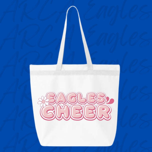 Pink Eagles Cheer Zipper Tote