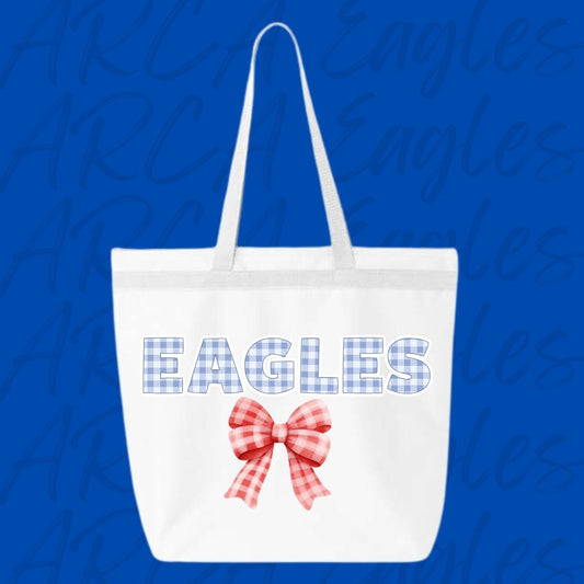 Eagles Bow Zipper Tote