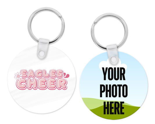 Pink Eagles Cheer Keychain