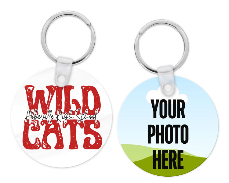 Distressed Wildcats Keychain