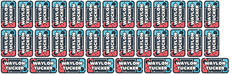 Sheet of Label Stickers-Design 12