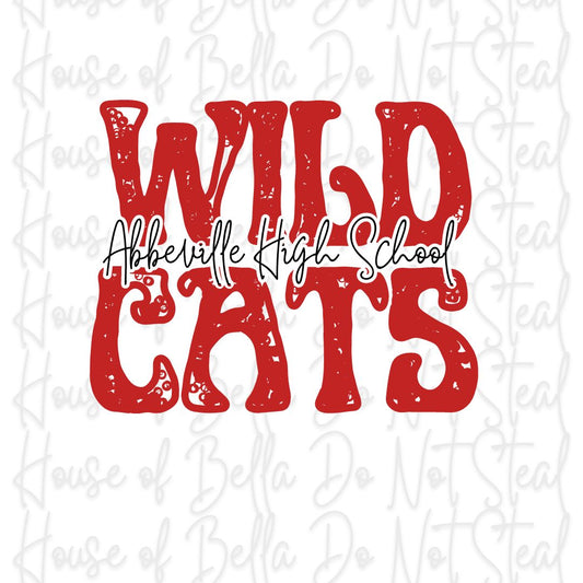 Distressed Wildcats Sticker