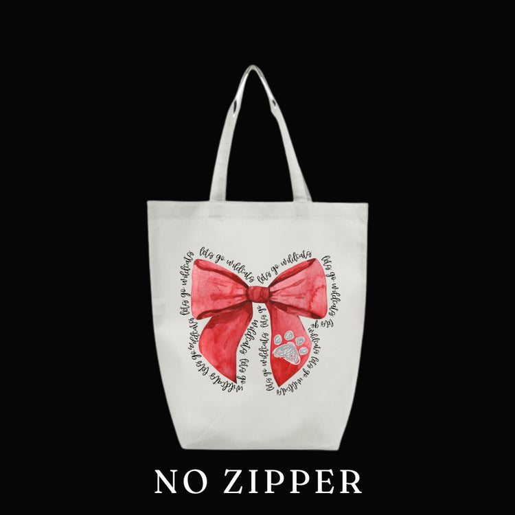 Wildcat Bow Tote-No Zipper