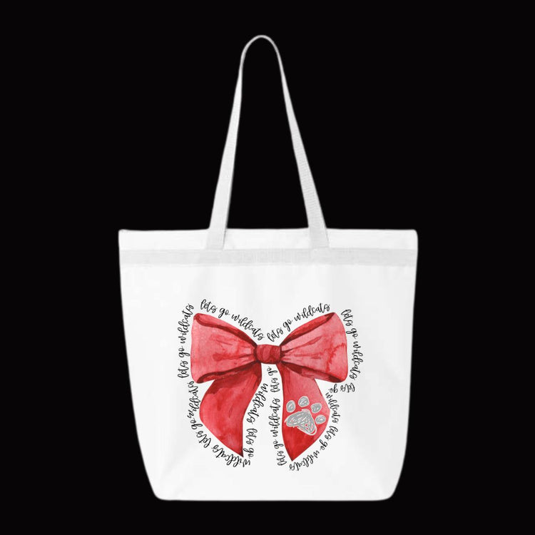 Cheer Bow Zipper Tote