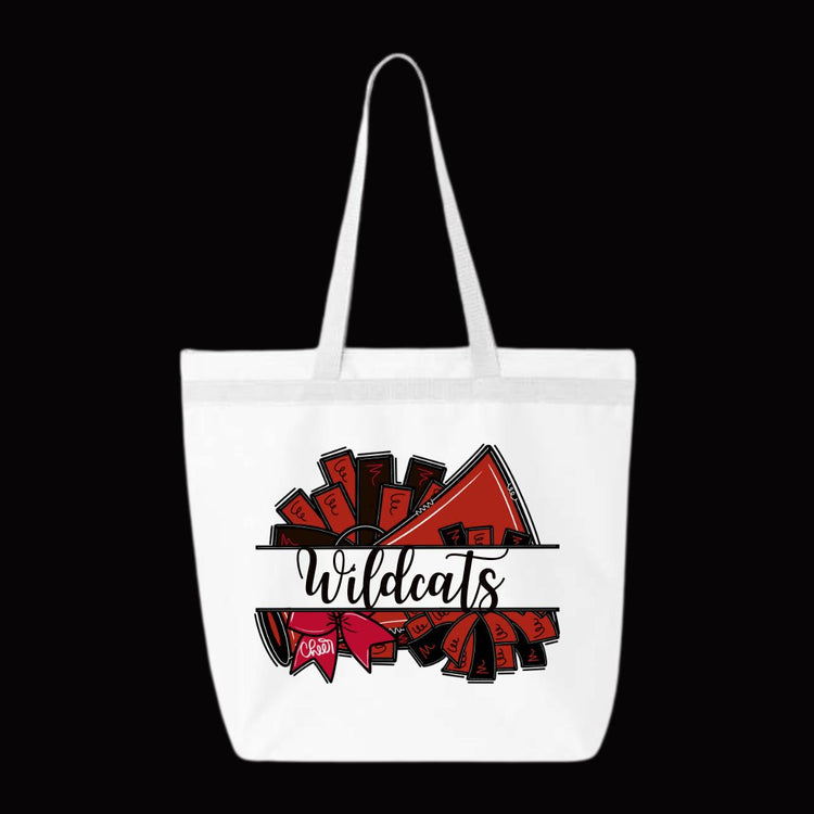 Wildcats Pom Zipper Tote